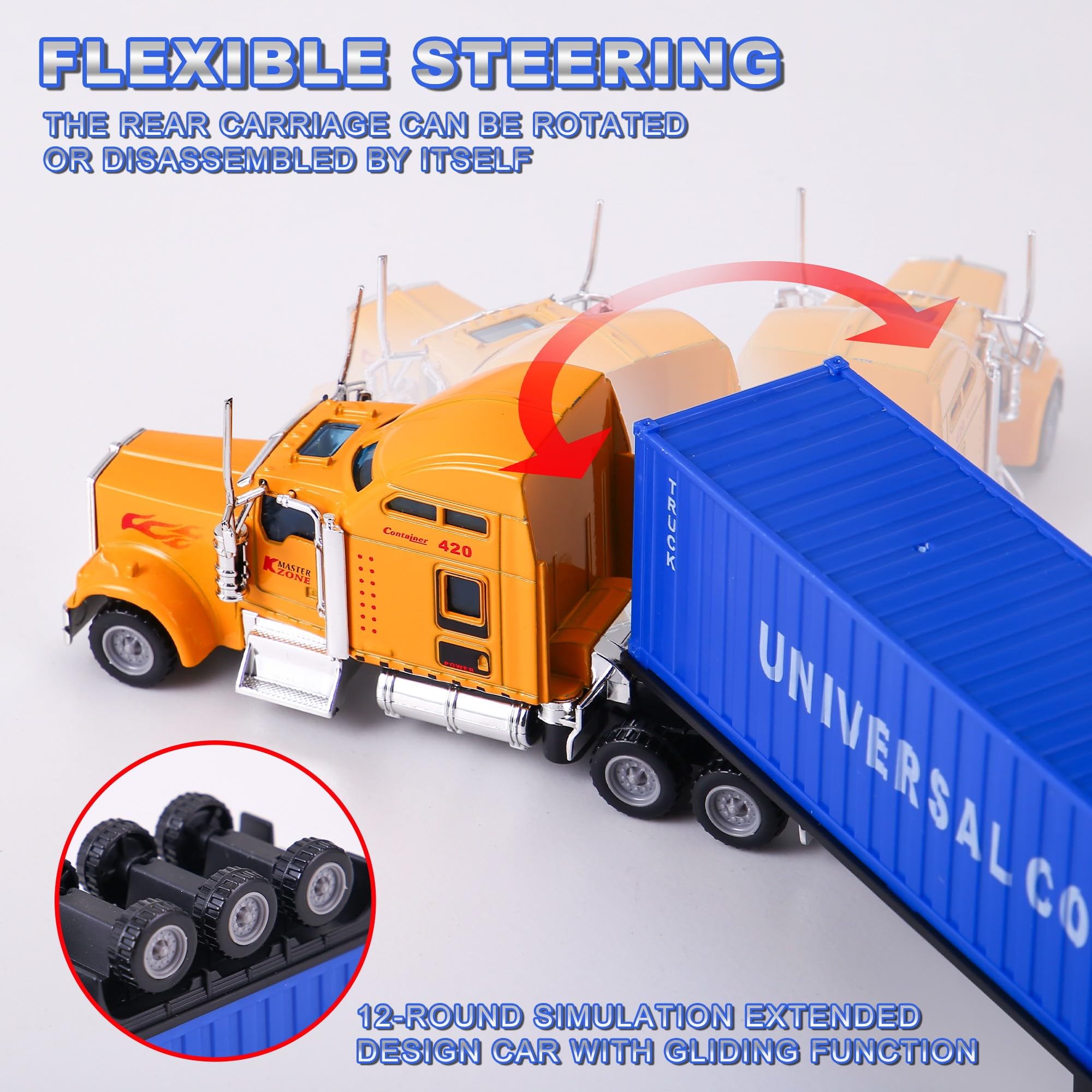AIUAZA 1/65 alloy front end, sturdy construction for long-lasting fun.