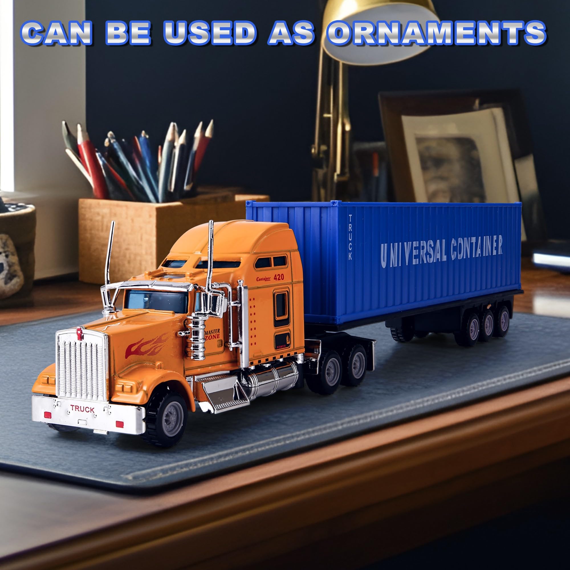 AIUAZA 1/65 truck model blue container, detachable design supports inventive play.
