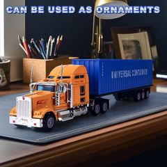 AIUAZA 1/65 truck model blue container, detachable design supports inventive play.