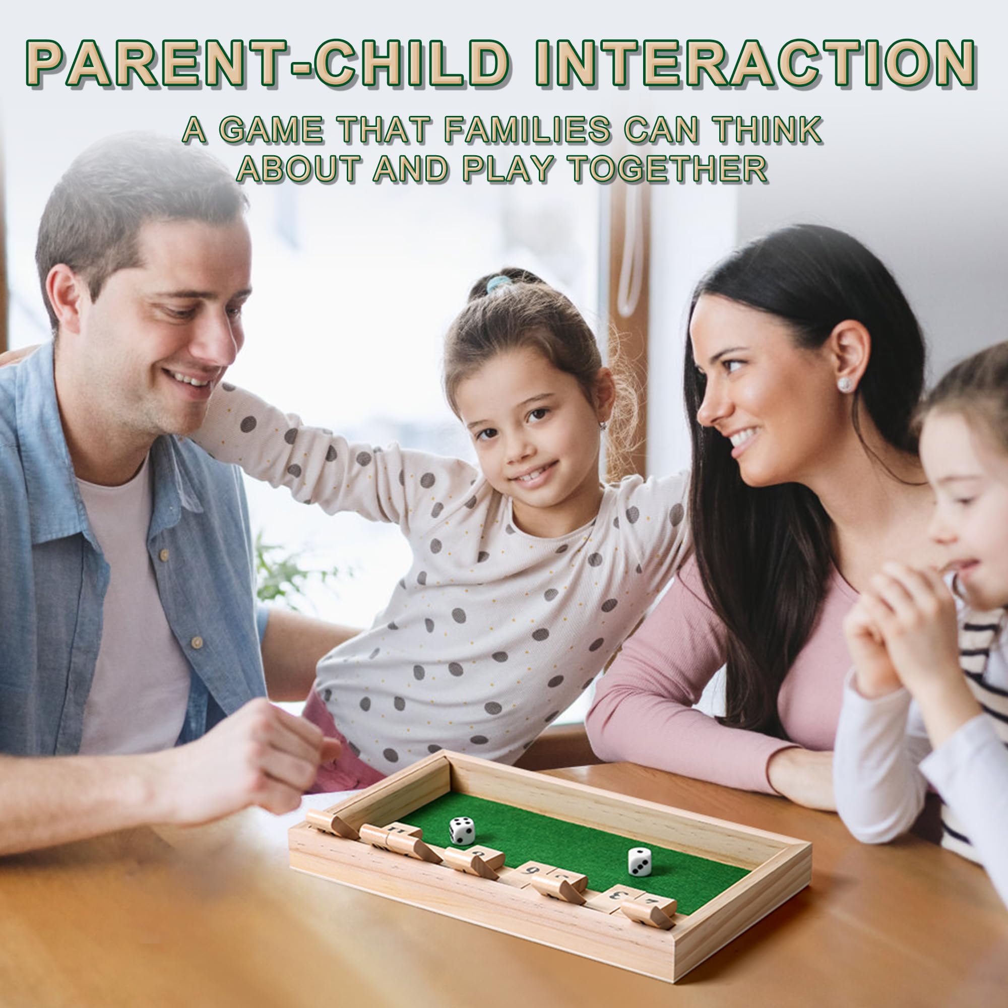AIUAZA Shut The Box gift-ready wooden game box.