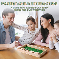 AIUAZA Shut The Box gift-ready wooden game box.
