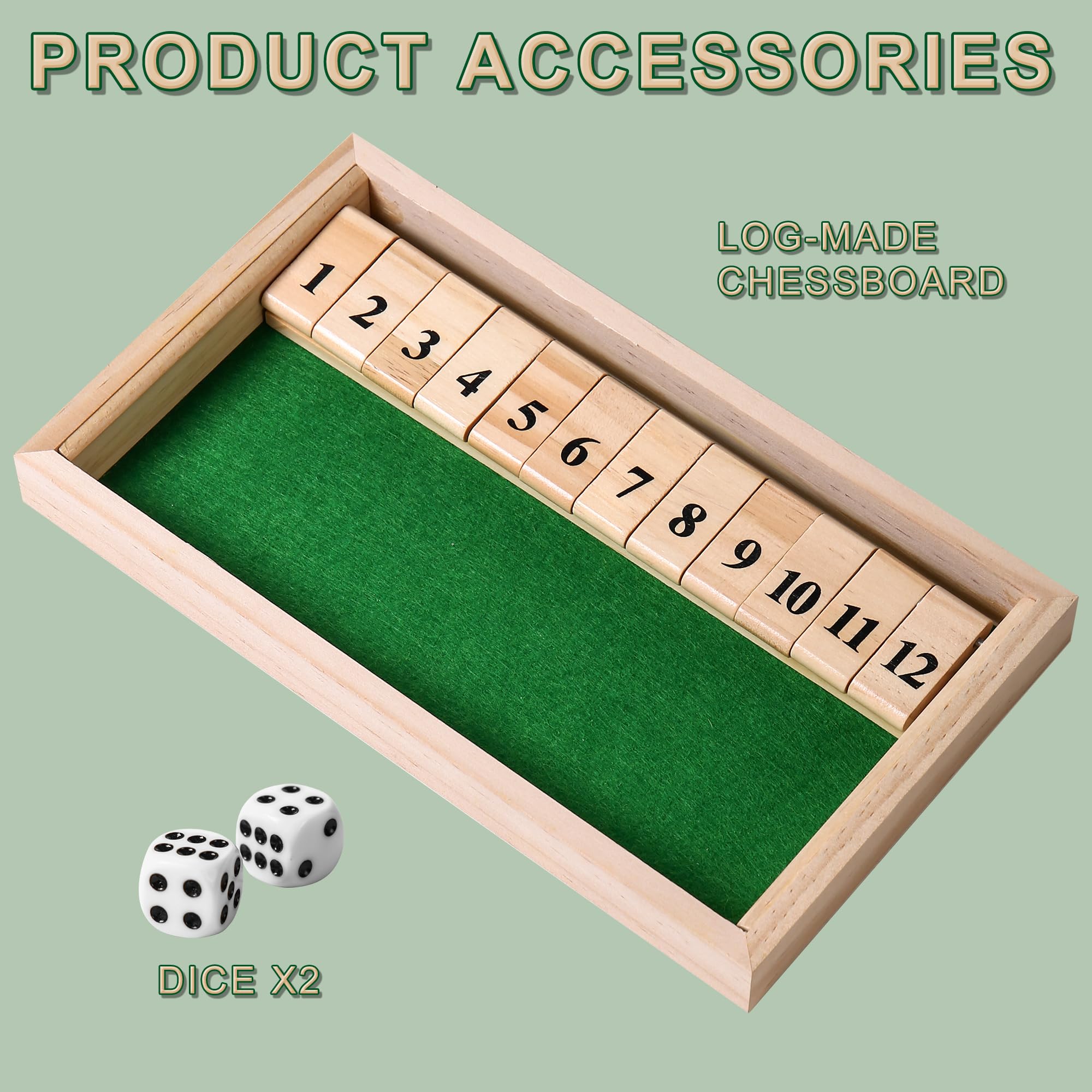 AIUAZA Shut The Box travel edition for on-the-go play.