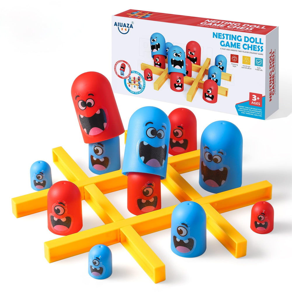 AIUAZA Tic Tac Toe cups for color-aligned wins, quick play sessions for kids