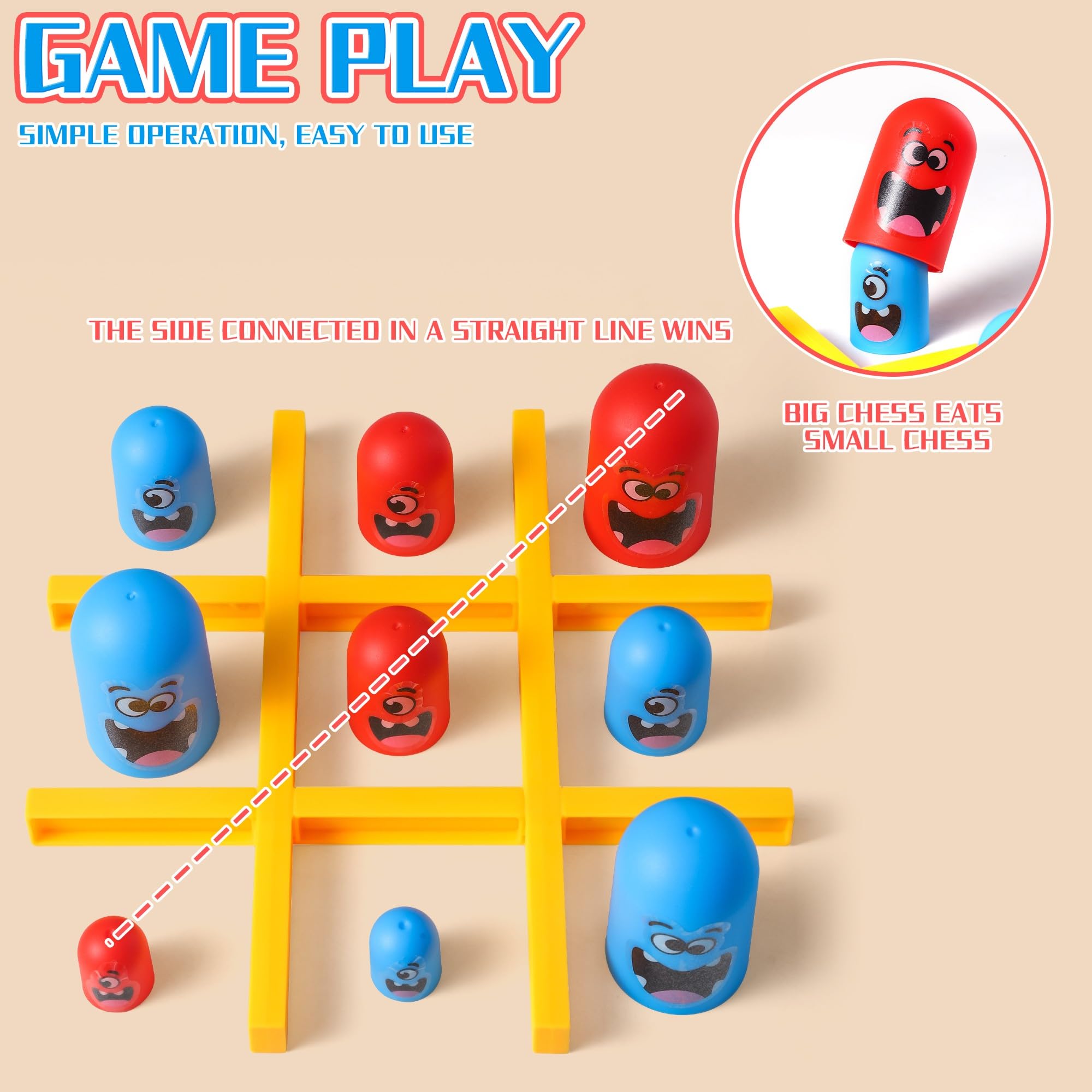 AIUAZA Tic Tac Toe for indoor and outdoor fun on any surface