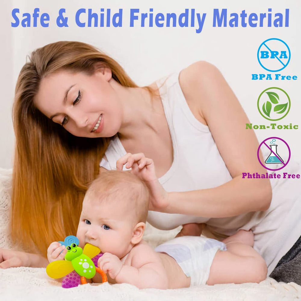 AIVIAI butterfly teether rattle promotes sensory exploration and early play.