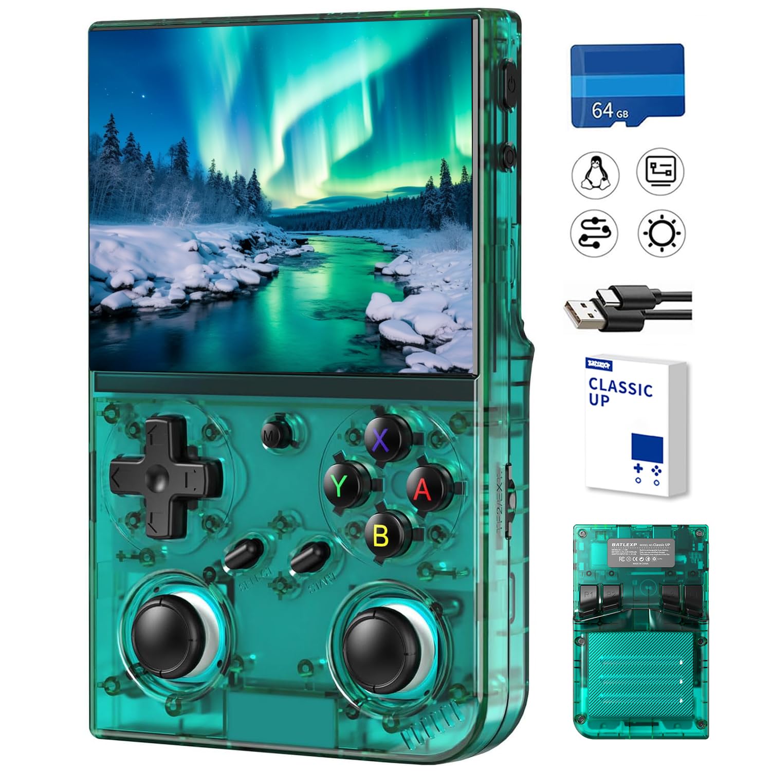 Aivuidbs Classic Up front view, portable handheld for gaming anywhere