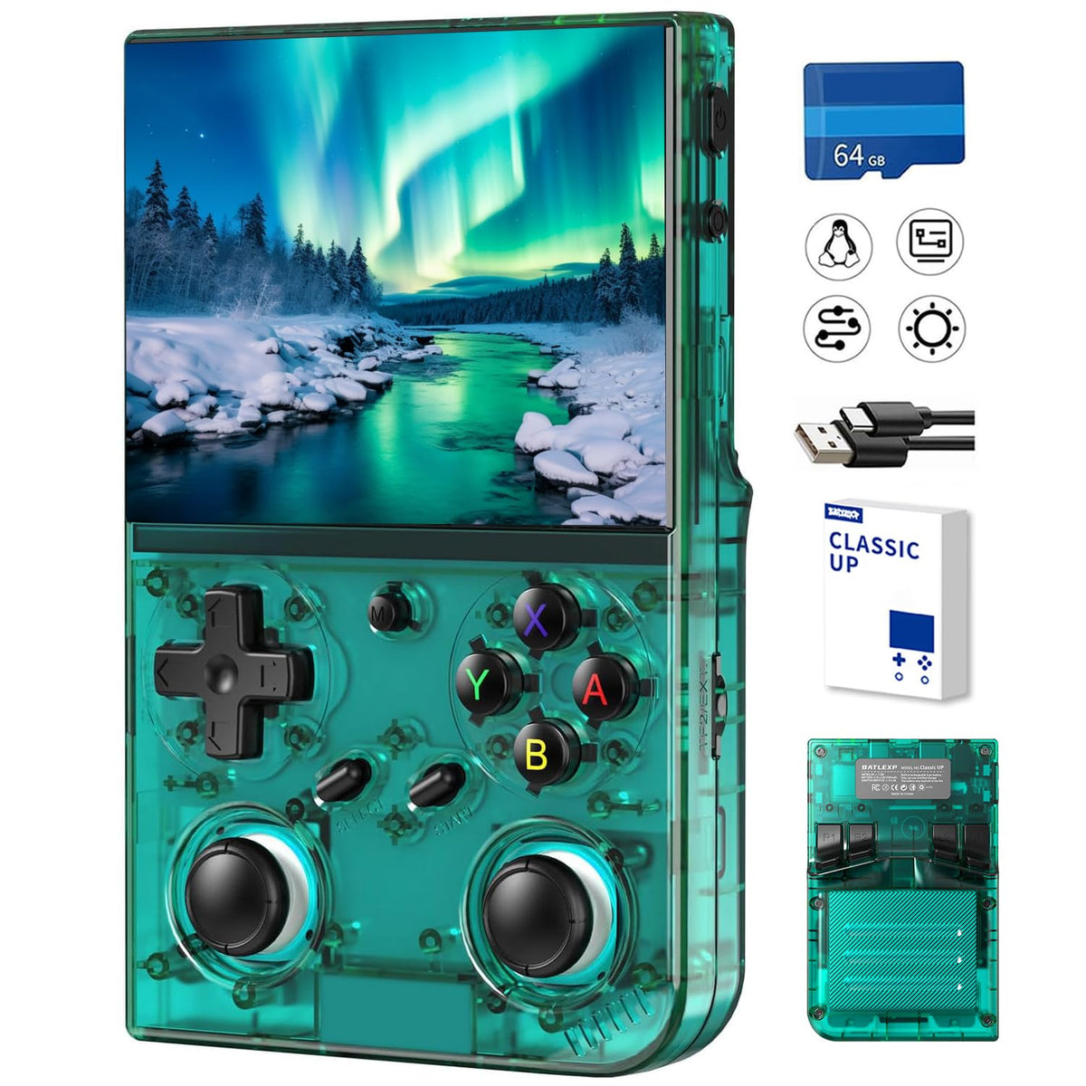 Aivuidbs Classic Up front view, portable handheld for gaming anywhere