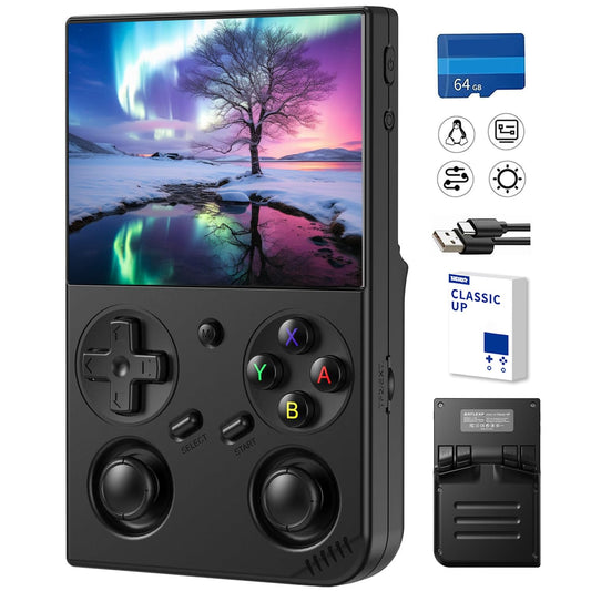 Aivuidbs Classic Up Retro handheld console with an IPS screen for vibrant on the go visuals.