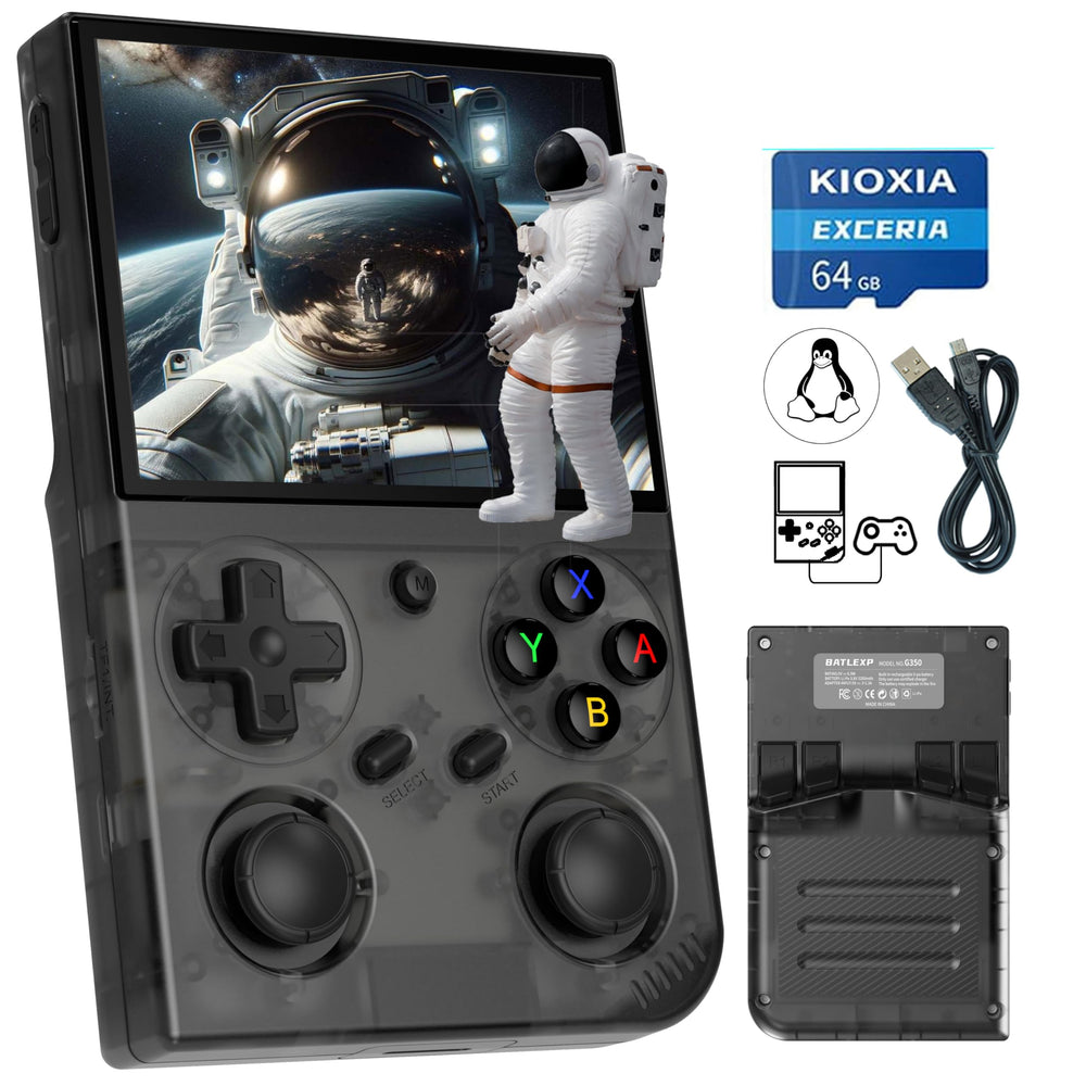 Aivuidbs G350 front view handheld console showing compact design for portable play