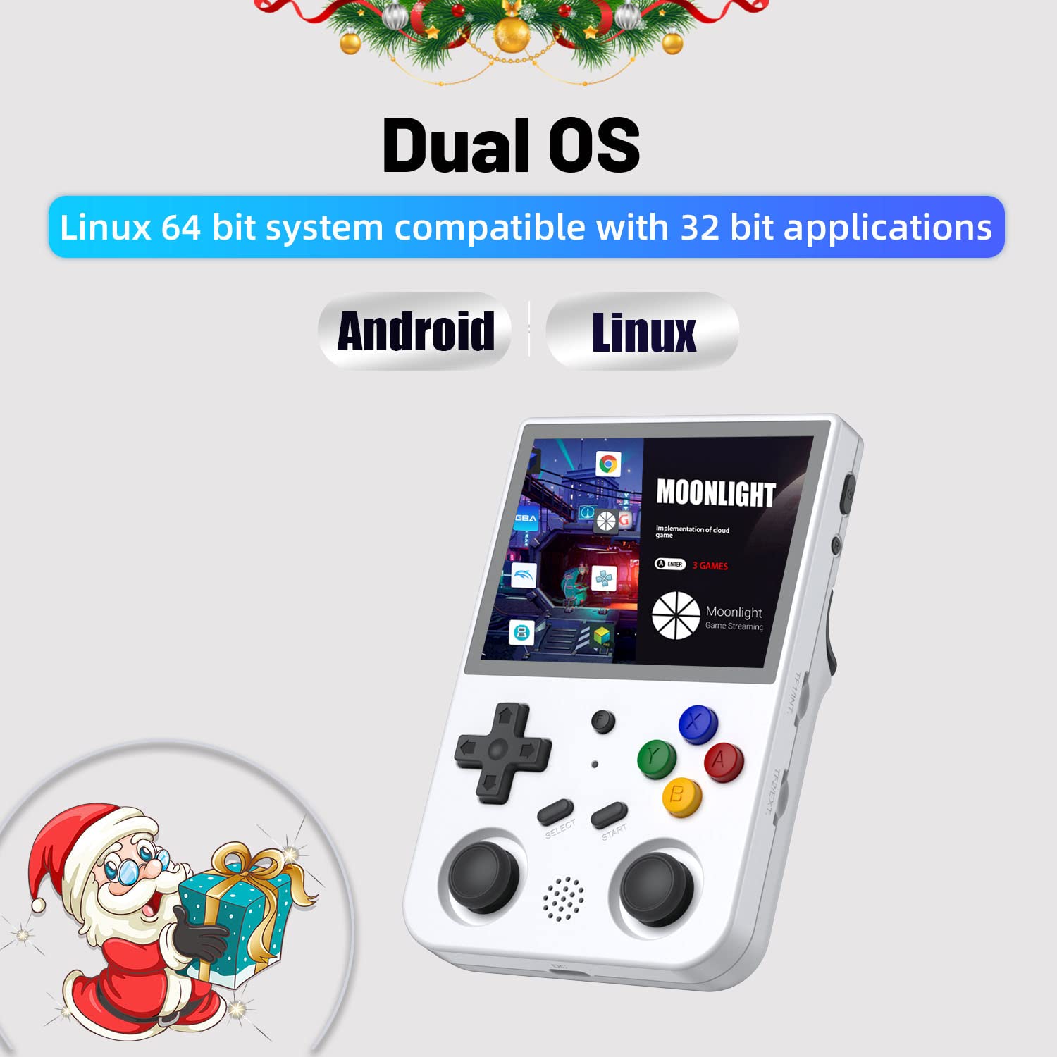 Aivuidbs RG353V side handheld angle showing compact in‑hand design.