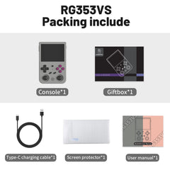 Aivuidbs RG353VS 64GB TF card included for instant game access.