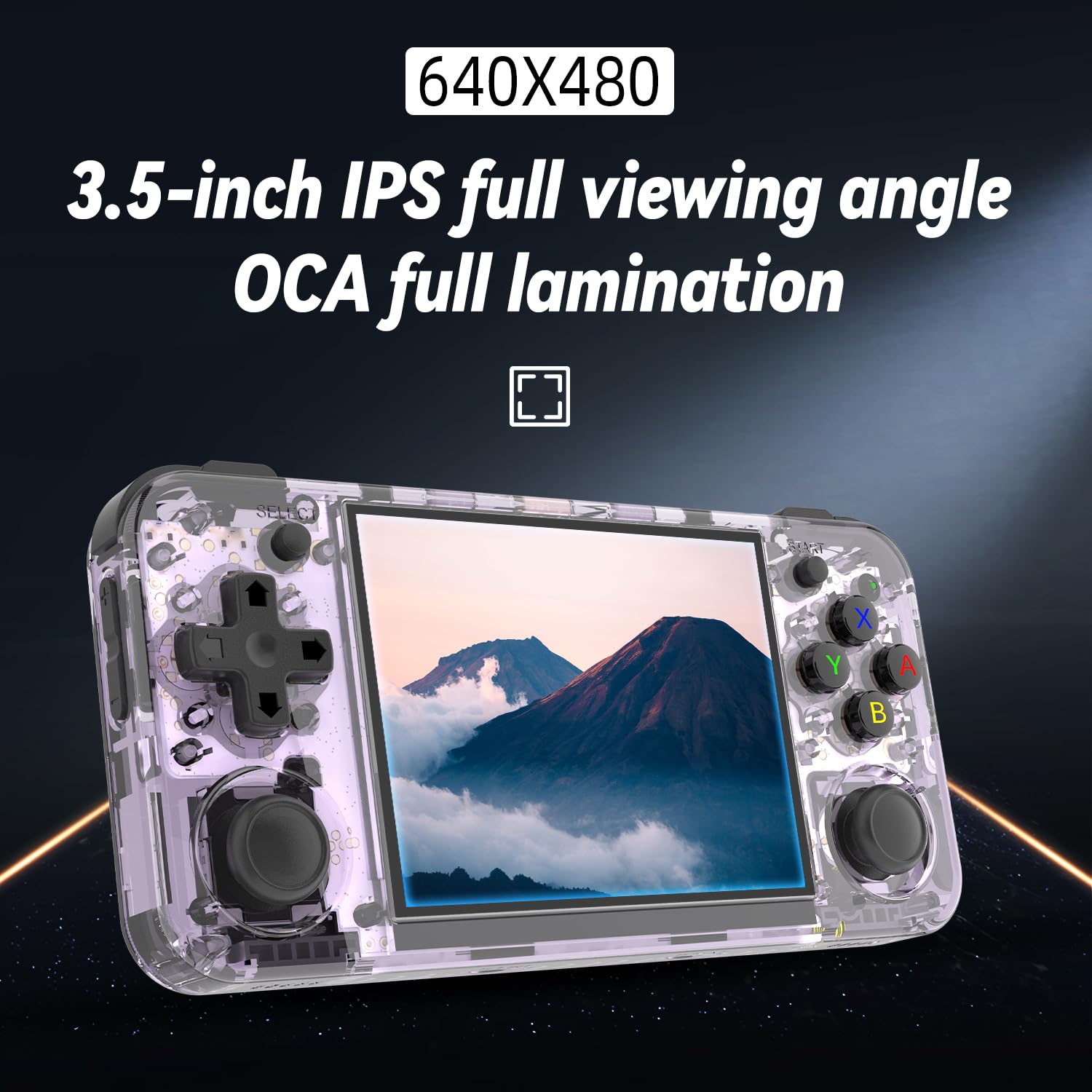 Aivuidbs RG35XXH purple 3.5-inch IPS display delivers sharp colors
