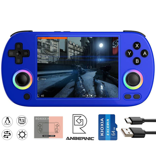 Aivuidbs RG40XX H screen display shows crisp 640x480 visuals for retro gaming.