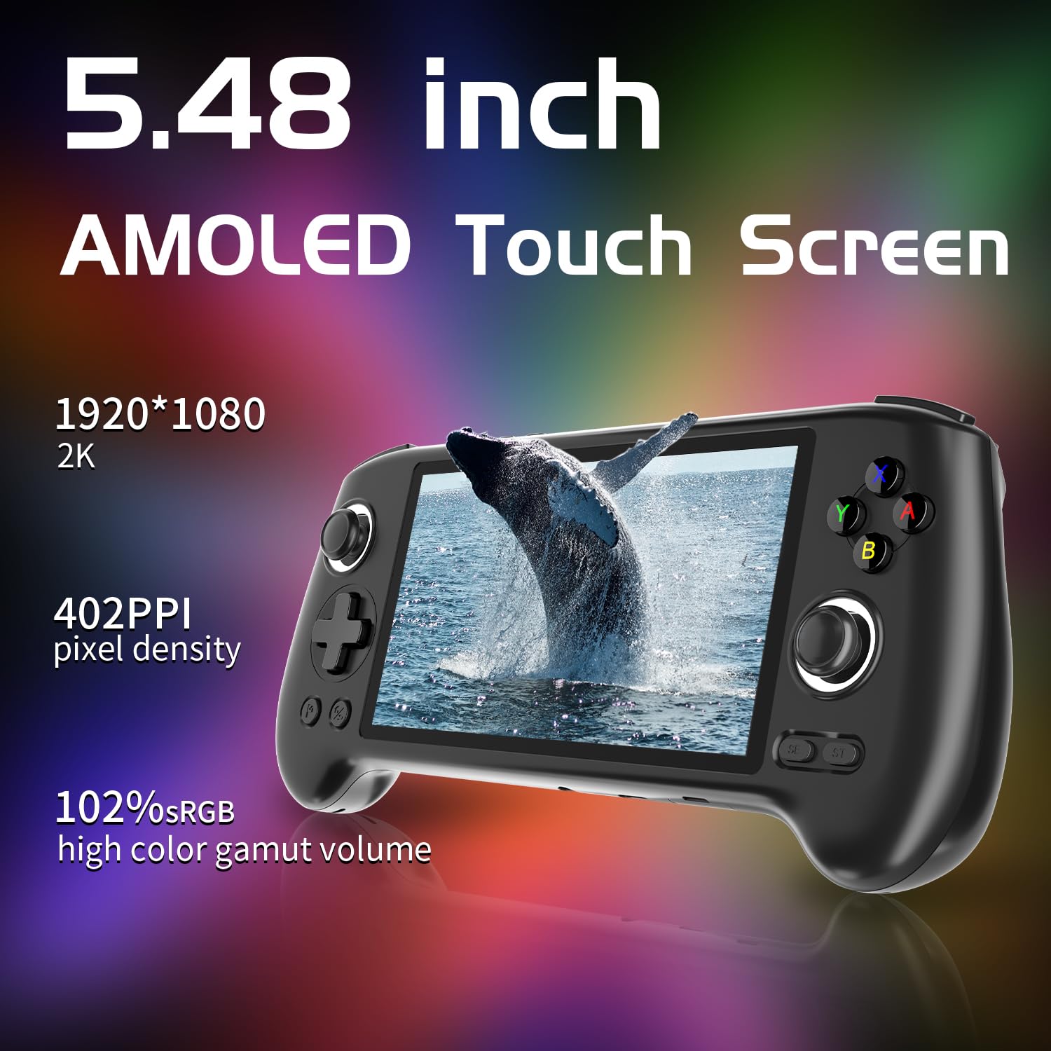 Aivuidbs RG556 joystick shows precise hall-effect controls for smoother play.