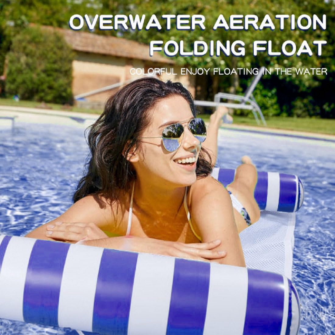 AIWAN LEZHI pink pool float hammock provides versatile comfort for poolside fun.