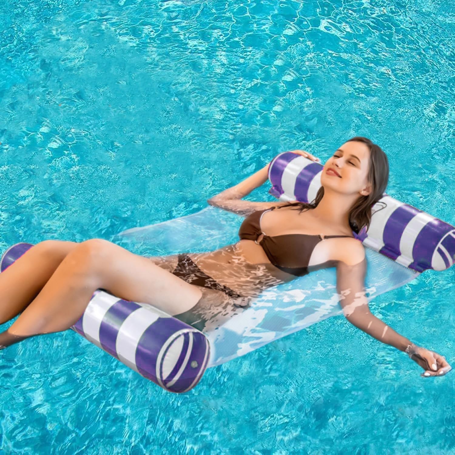 AIWAN LEZHI three-in-one lounge hammock demonstrates stability and adaptability on water.