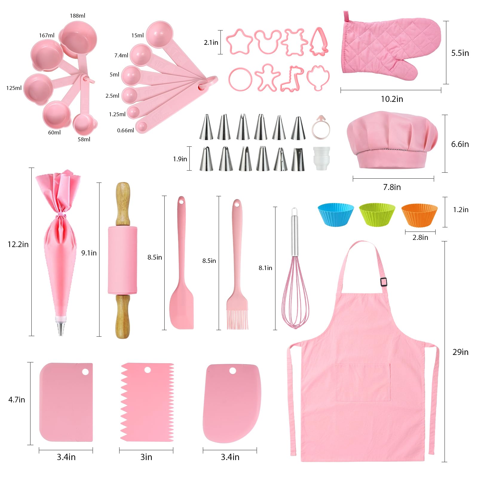 Aixmeet measuring spoons set for precise pretend cooking