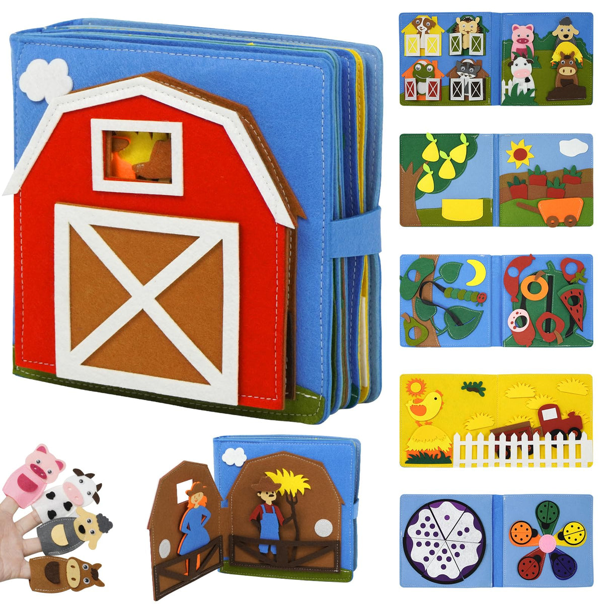 AIXMEET Busy Book farm activities boost focus during travel.