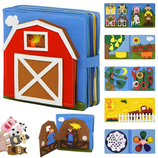 AIXMEET Busy Book farm activities boost focus during travel.