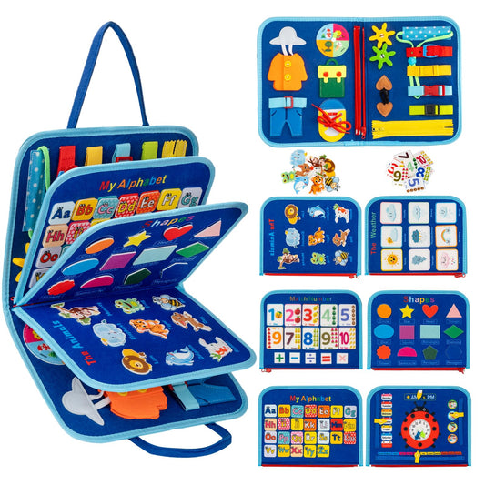 AIXMEET Busy Board zipper activity promotes fine motor practice for toddlers