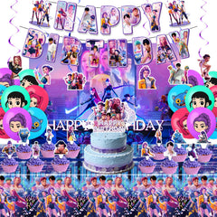 AIXPROBEAD Demon Hunters banner brightens a Kpop birthday scene
