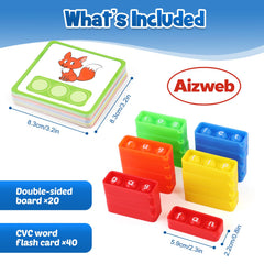 Waterproof and lightweight Aizweb CVC Word Game ideal for classrooms.