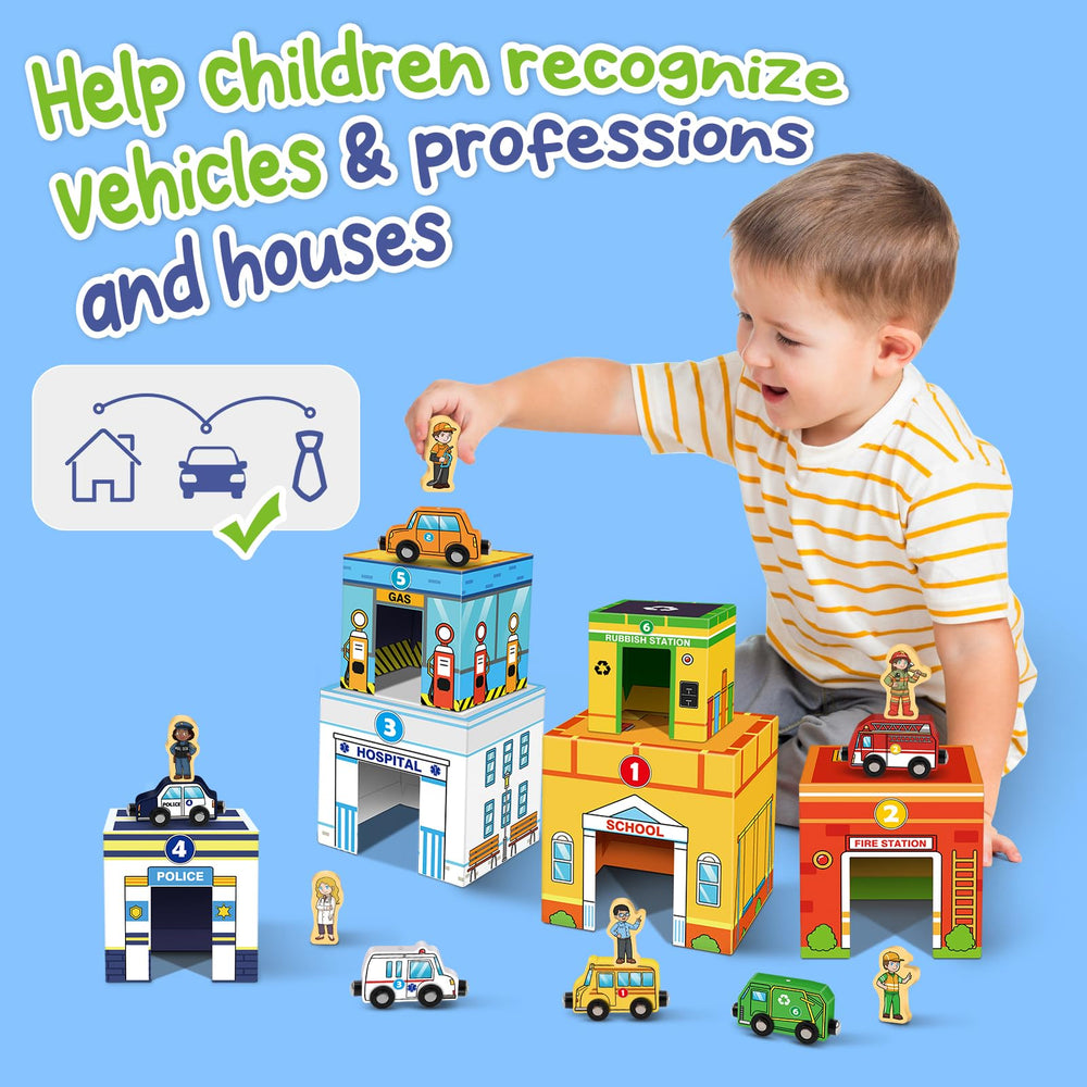 Aizweb little people figures pair with vehicles for storytelling adventures.