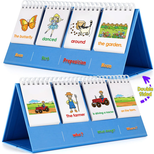 Aizweb sentence-building cards flipping visuals boost early reading confidence.