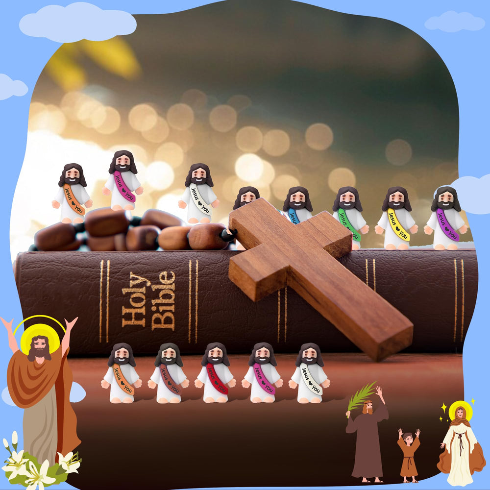 ajabavbd Little Jesus figurines as Easter ornaments for holiday displays