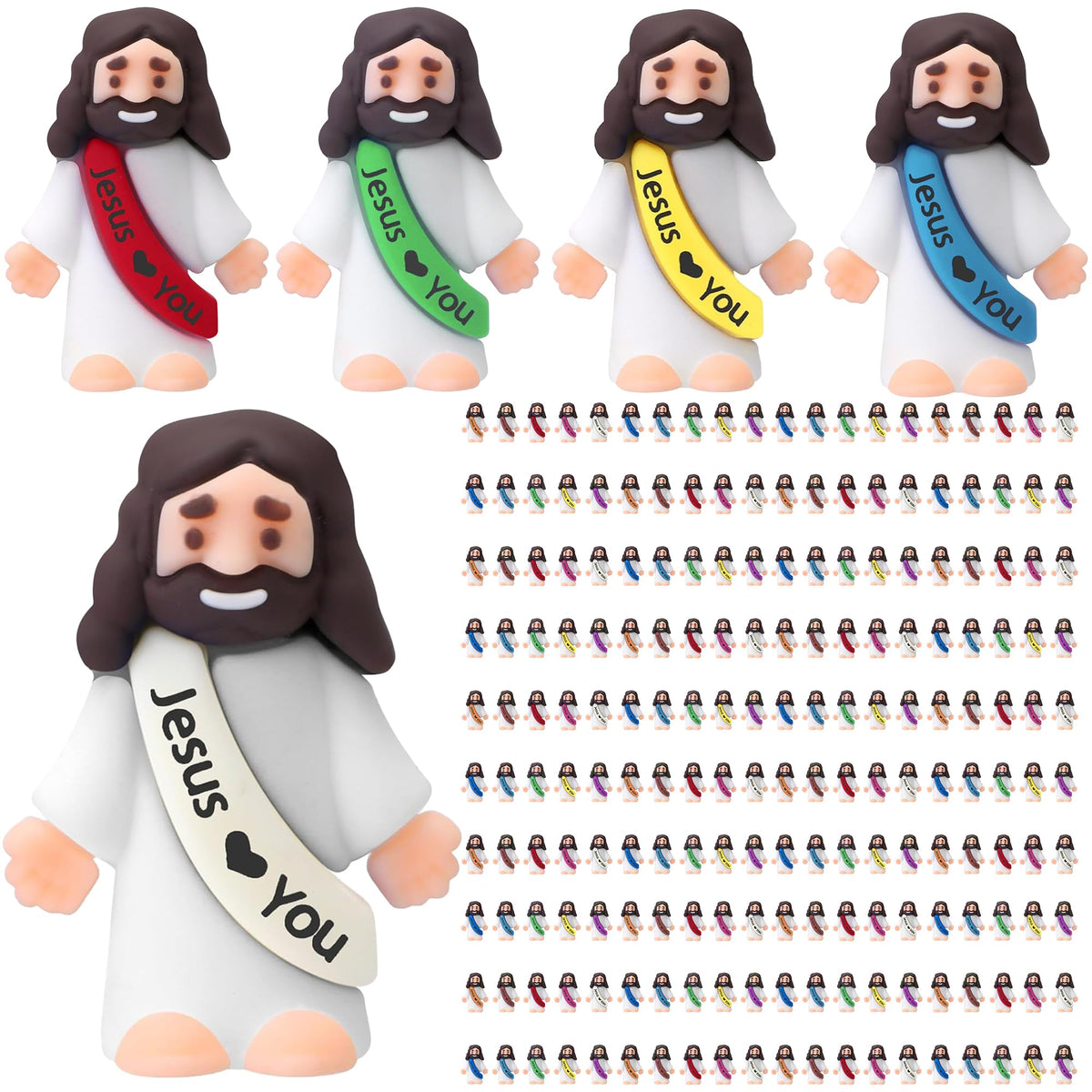 ajabavbd Little Jesus figurines thumb-size for playful decor and gifts
