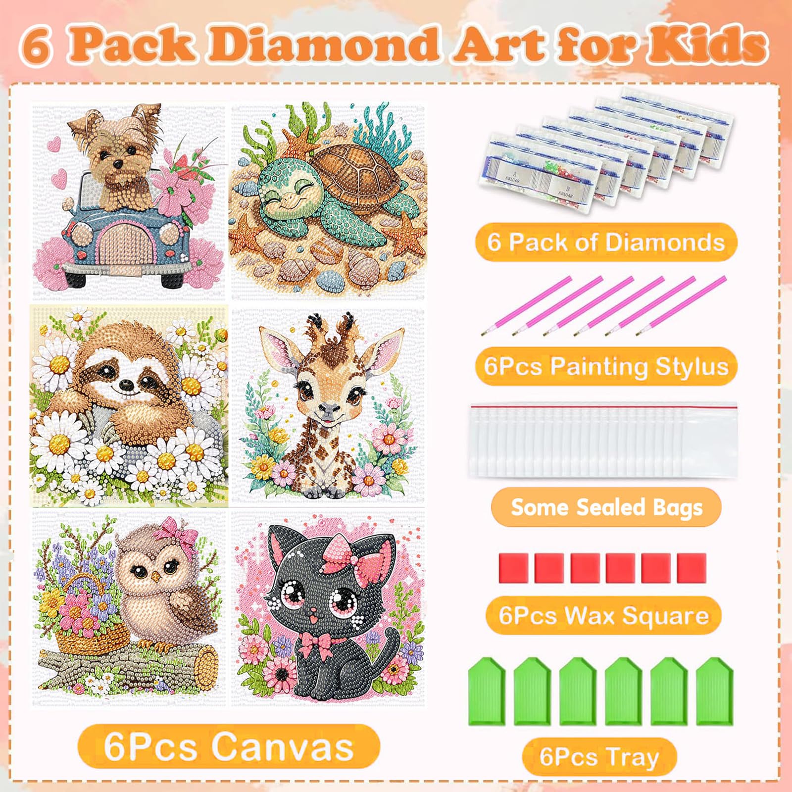 Ajepon turtle diamond art kit: engaging activity for fine motor skills.