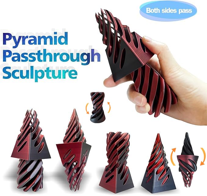 ajitxalr geometric cone fidget captivates with smooth motion for focus.