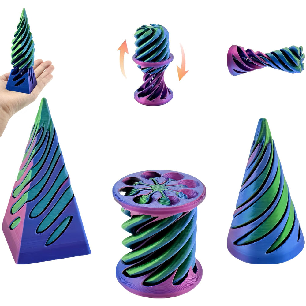 ajitxalr impossible cone assembly in hand, smooth finish for tactile relaxation.