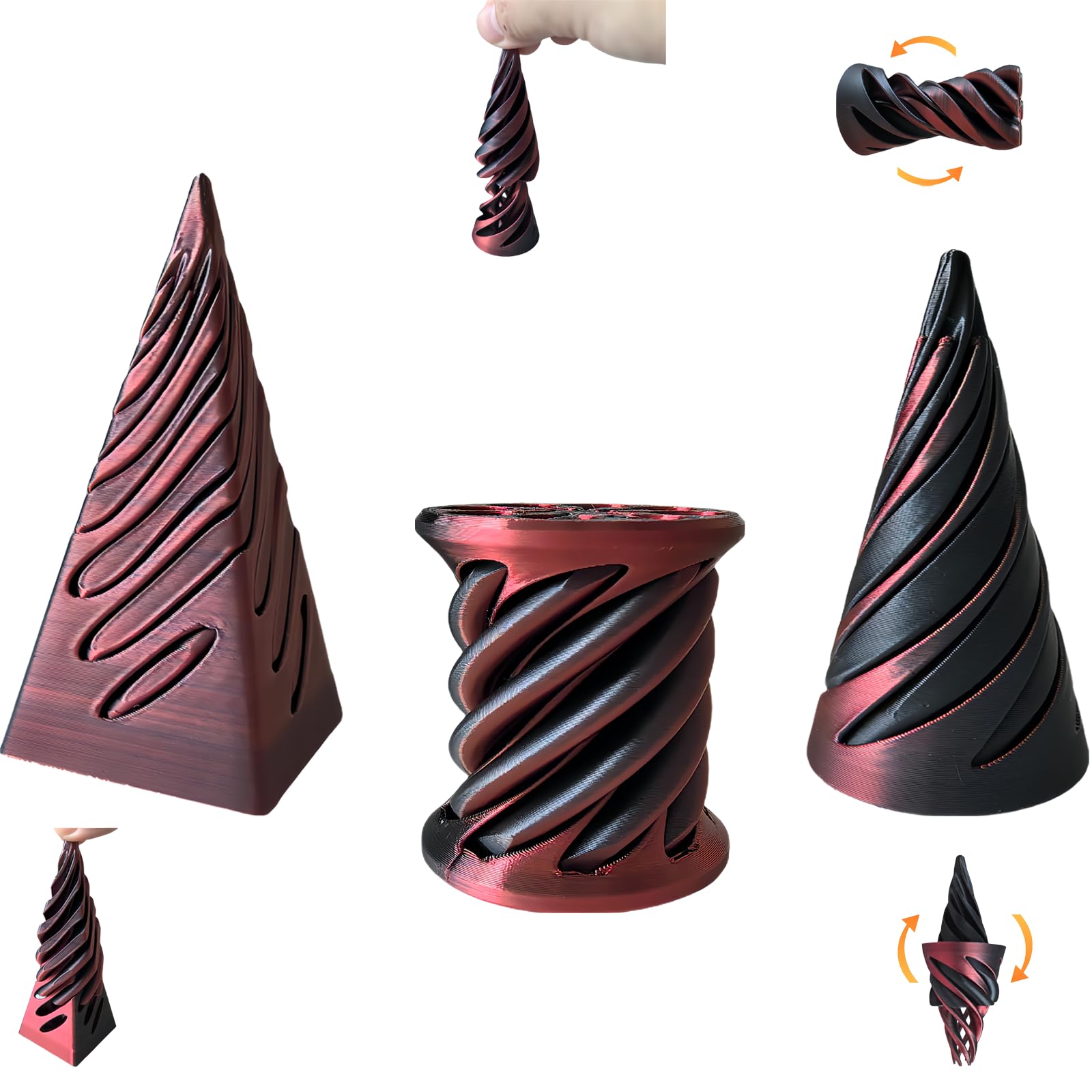 ajitxalr impossible cone spiral—tactile focus and calming engagement.
