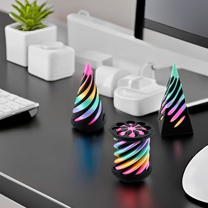 Ajitxalr spiral cone toy showcasing tactile play that aids concentration.