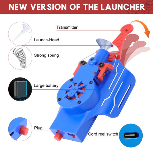 AJJKKA retractable web line demonstrates quick retraction for repeated shots.