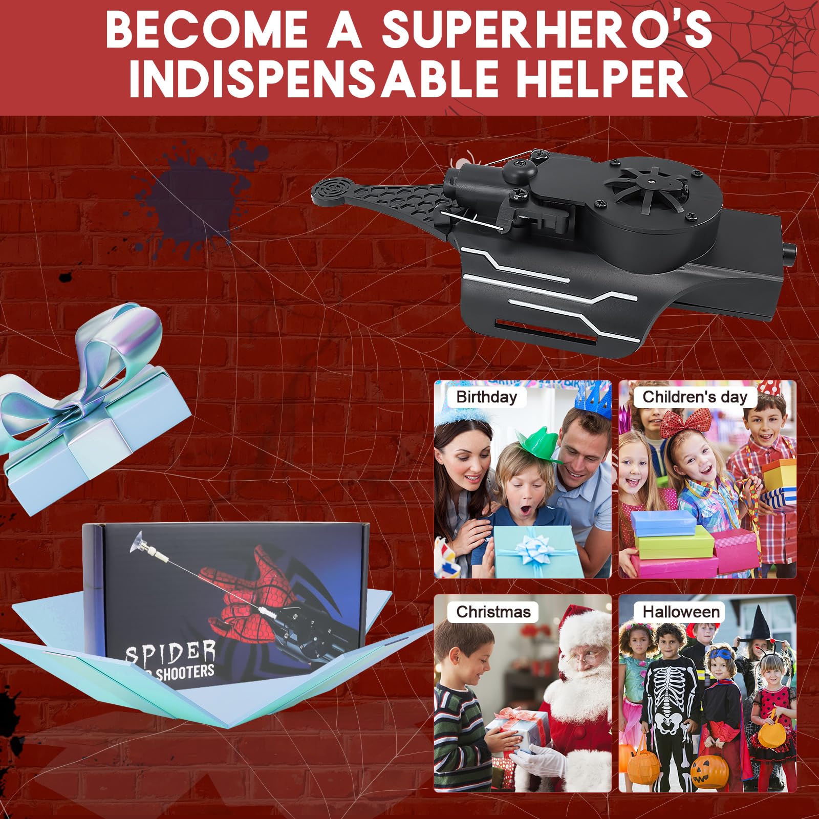 AJJKKA Spider Web Shooters ideal gift for parties cosplay and stage shows.