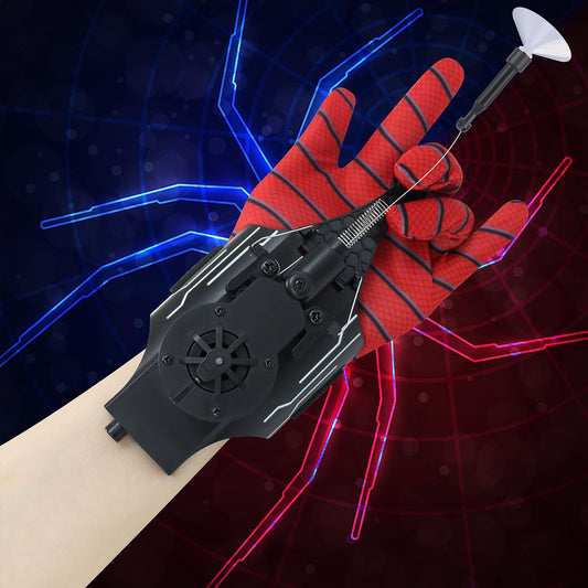 AJJKKA Spider Web Shooters wrist launcher in black for heroic cosplay and action play.