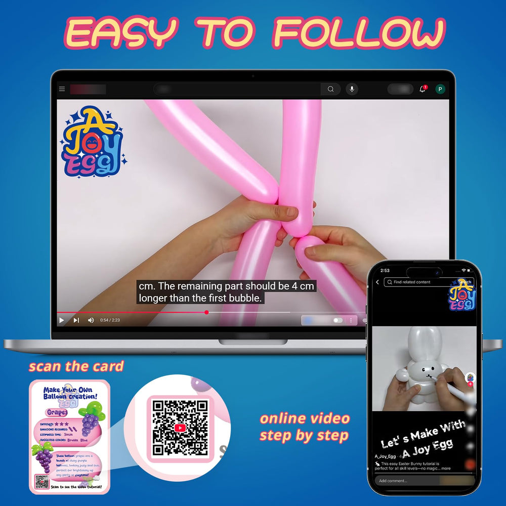 AJOYEGG non-toxic latex balloons promise safe crafting and lasting flexibility.