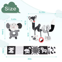 AJsupojouet fox ears crinkle detail adding tactile interest for sensory exploration.