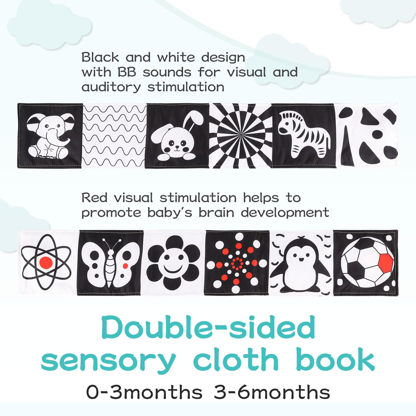 AJsupojouet baby book BB-sound for early auditory exploration during playtime.
