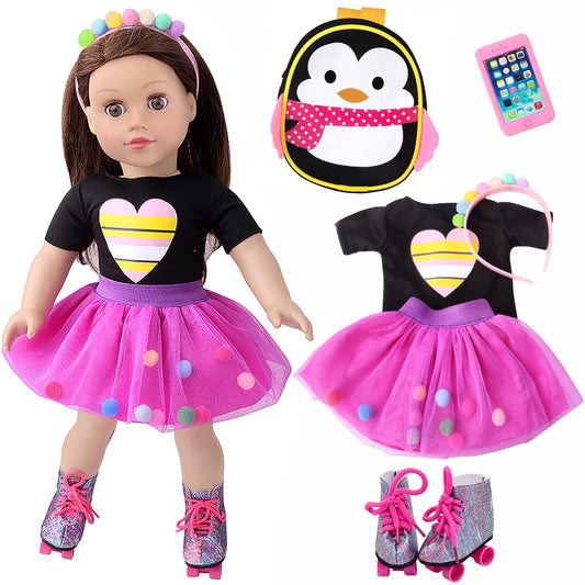 AK KYC 18-inch doll backpack for travel play, enhances organization during dress-up adventures.