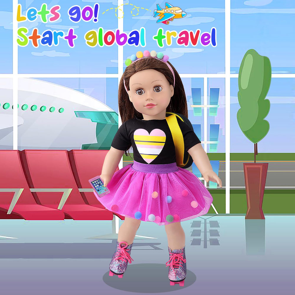 AK KYC 18-inch doll skirt, completes fashionable outfits for pretend play moments.