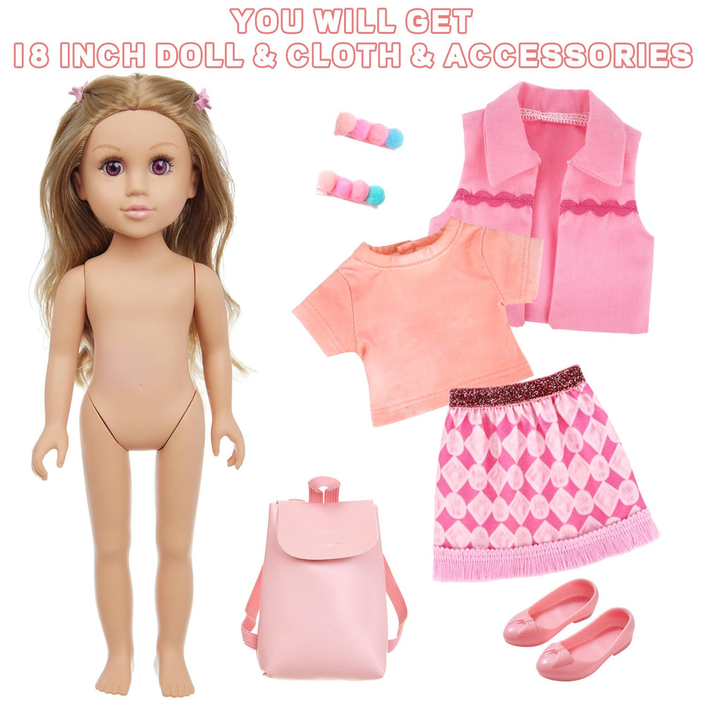 AK KYC 18-inch doll playset backbag for accessory storage