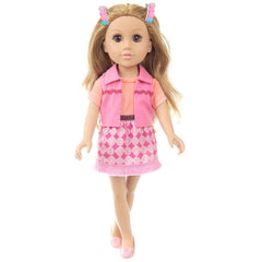 AK KYC 18-inch doll playset pink T-shirt for mix-and-match outfits