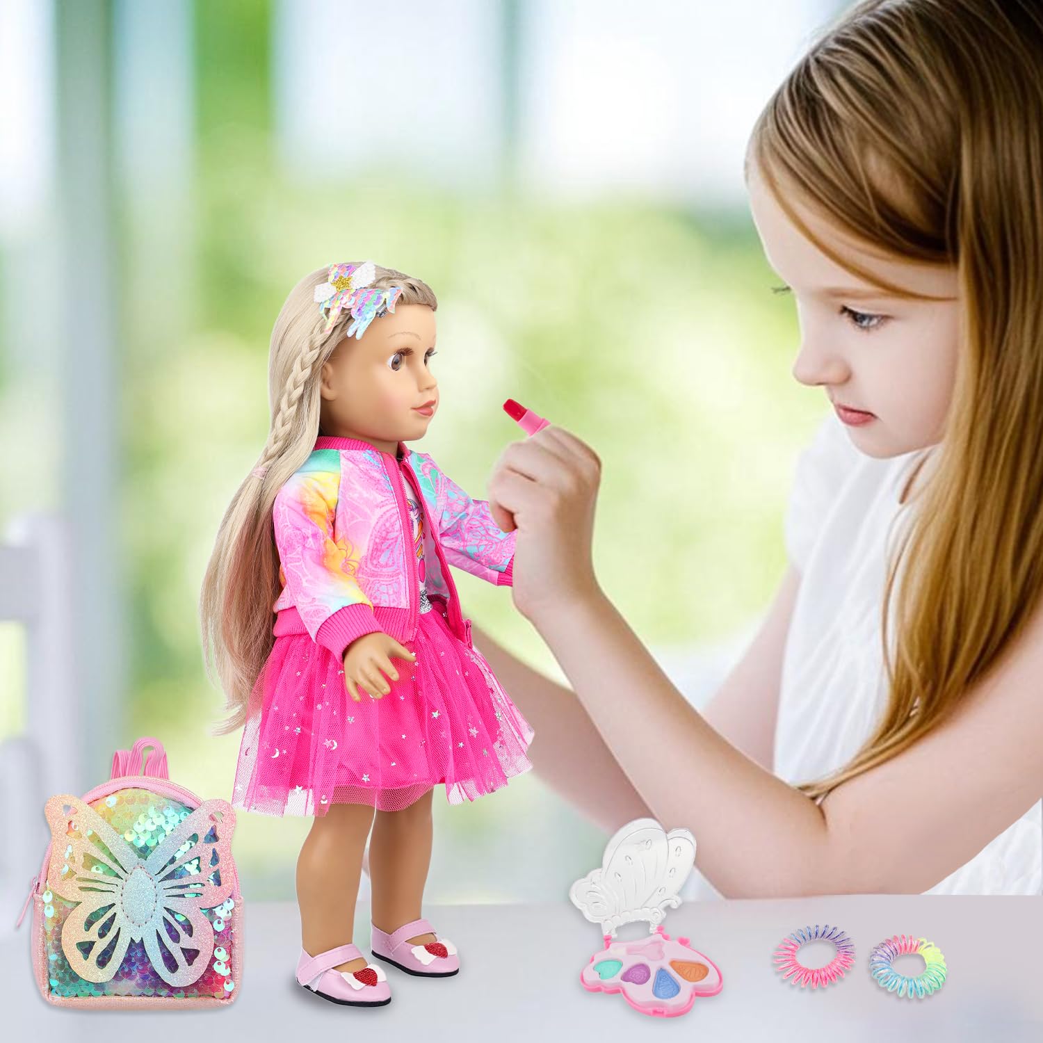 AK KYC 18-inch doll eyeshadow set for pretend makeup