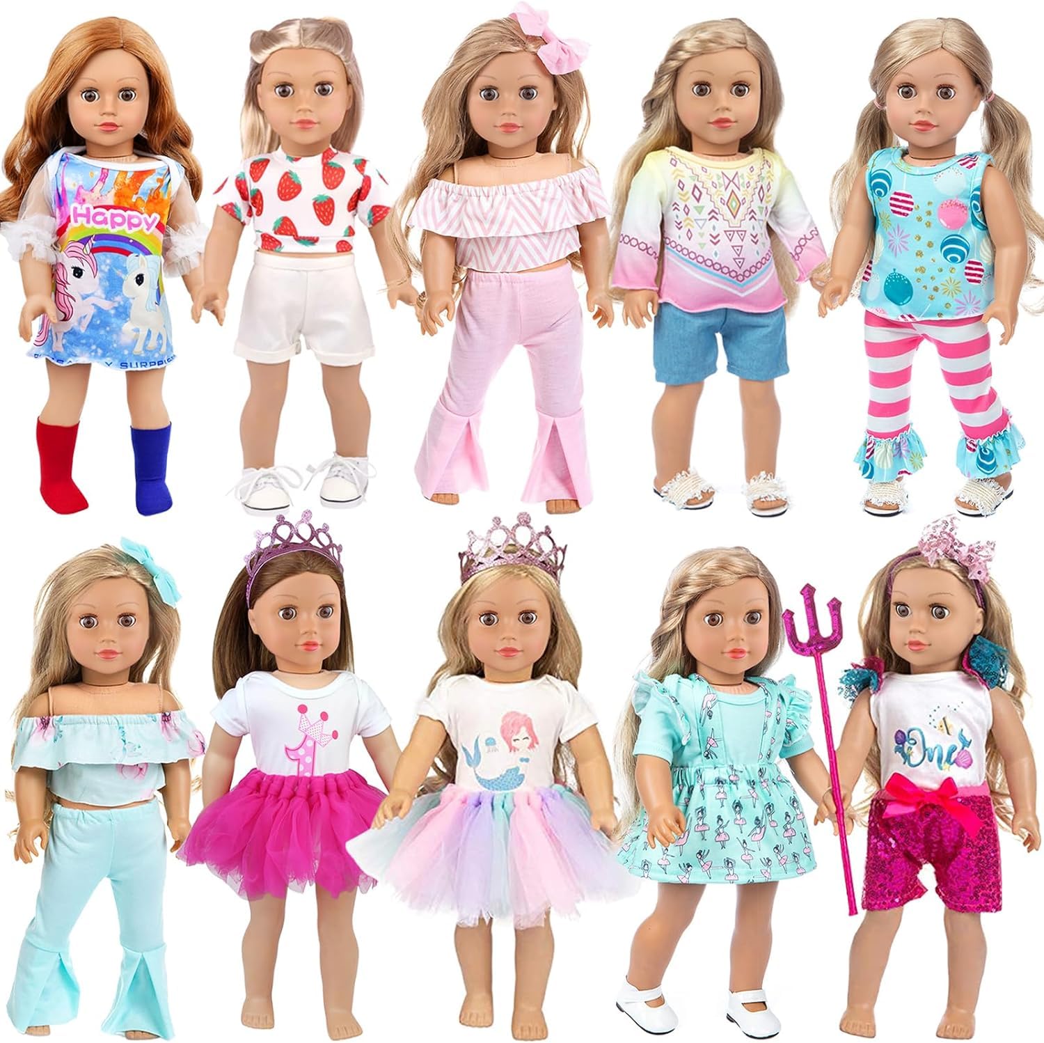AK KYC 18-inch doll outfits collection designed for versatile season-ready pretend play