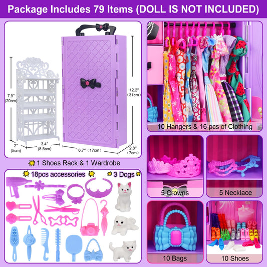 AK KYC doll shoe rack keeps tiny footwear neatly organized for easy dressing.