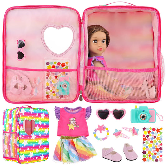 AK KYC Dolls Carrier Bag Set with portable carrier keeps outfits organized for on-the-go play.