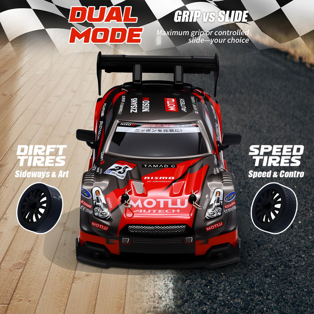 Aka Supaku RC Drift Car drift tires provide smooth control on smooth floors